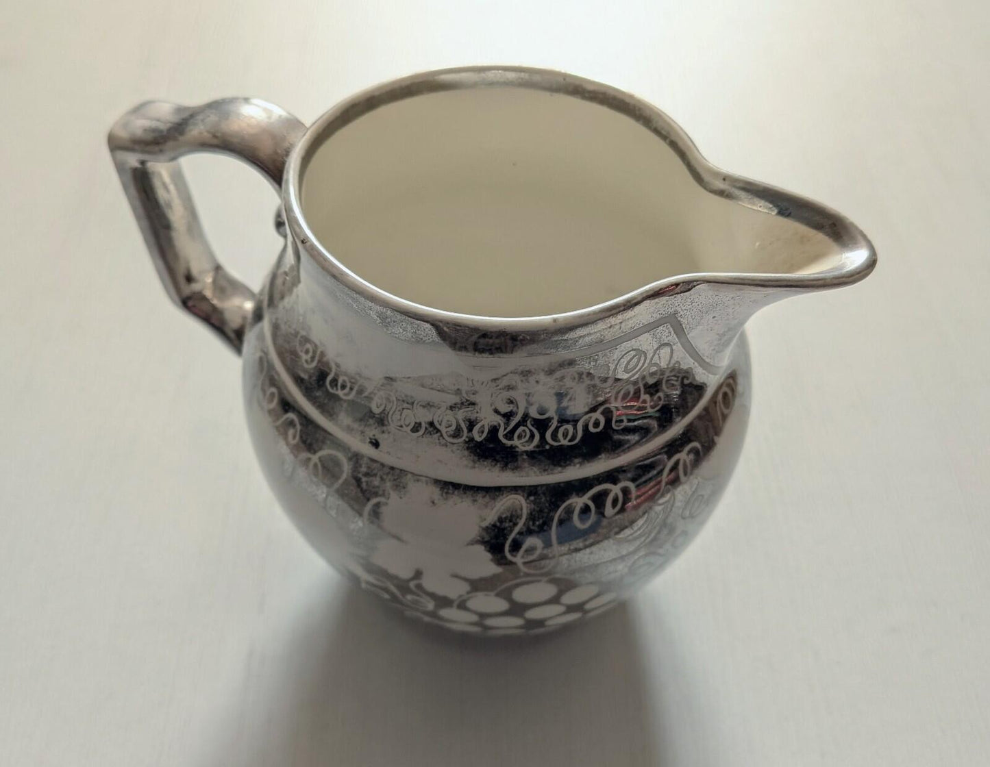 Vintage Gray's Pottery Silver Lustre Jug - 1954 - Made in Stoke-On-Trent