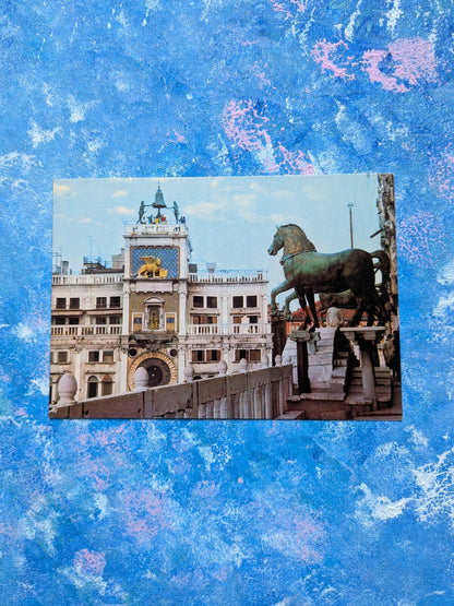 Vintage Italian Postcard - Venice - Particulars of the Basilica - The horses