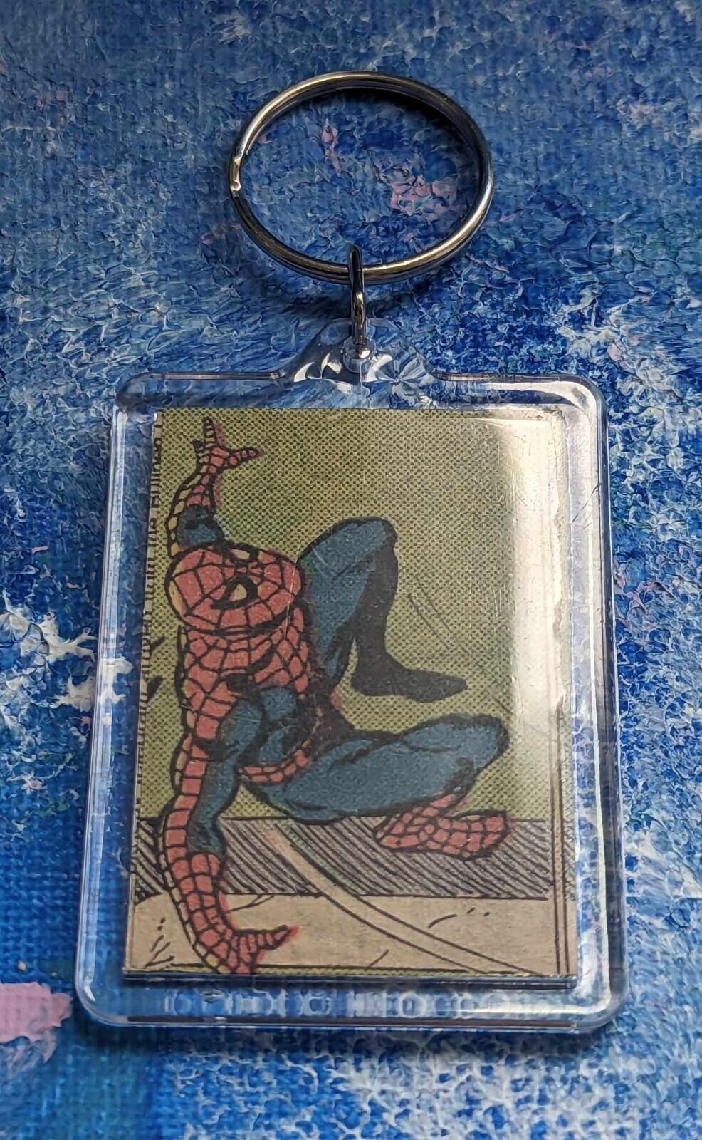 Spider-Man Keyring, Hand-Crafted From Recycled Vintage Comic