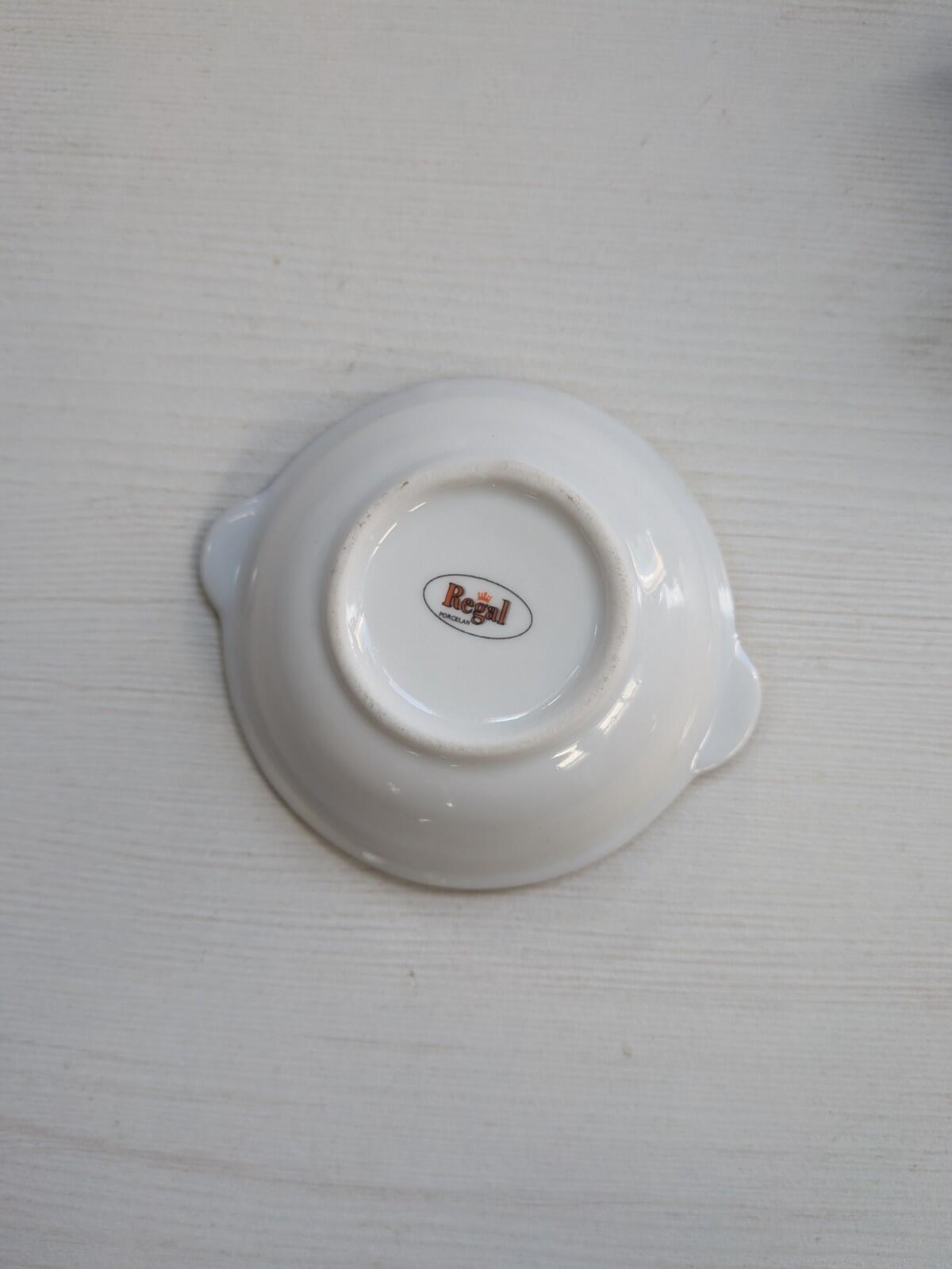 Vintage Miniature Floral Creamer Pitcher and Dish - Regal Porcelain