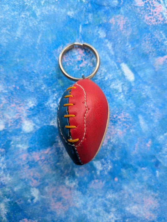 Vintage Multi-Coloured Rugby/American Football Novelty Keyring