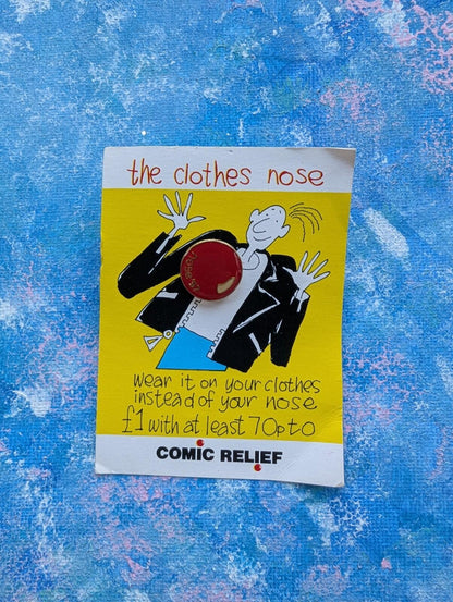 Comic Relief Red Nose Day Metal Pin Badge 1997