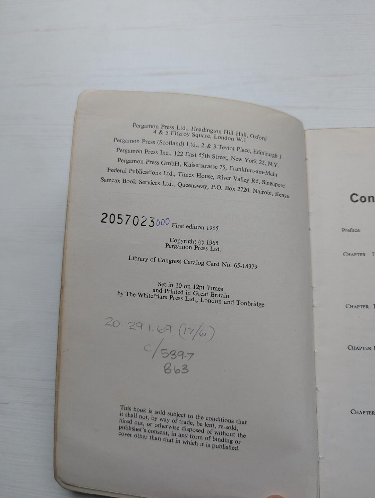 Nuclear Forces by D.M. Brink/D. Phil - 1965 - 1st Edition - Pergamon Press