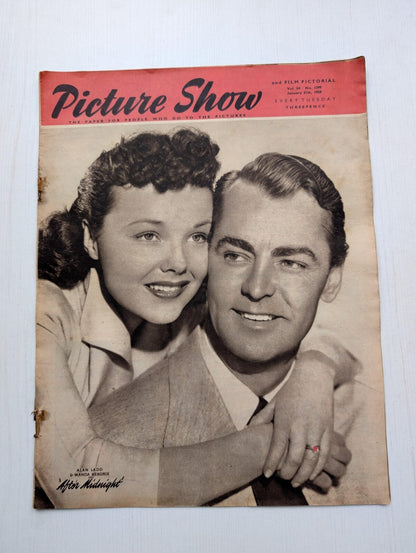 Picture Show Vol. 54 No. 1399 January 21st, 1950, Alan Ladd/Wanda Hendrix Cover