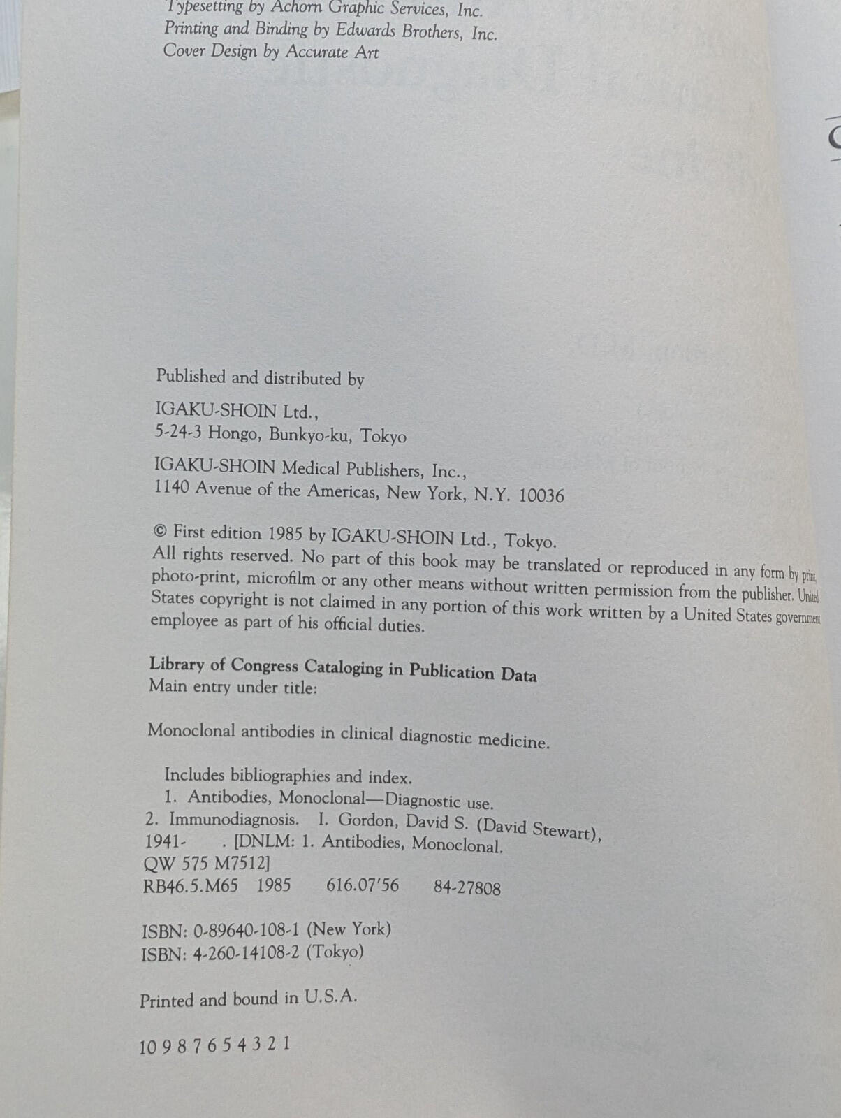 Monoclonal Antibodies in Clinical Diagnostic Medicine - David S. Gordon - 1985
