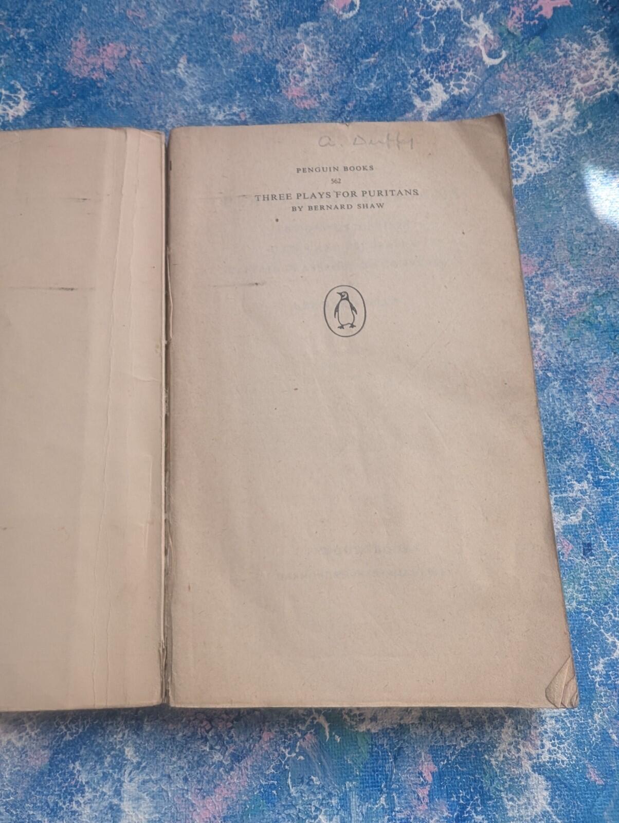 Three Plays For Puritans by Bernard Shaw - 1949 - Penguin Books