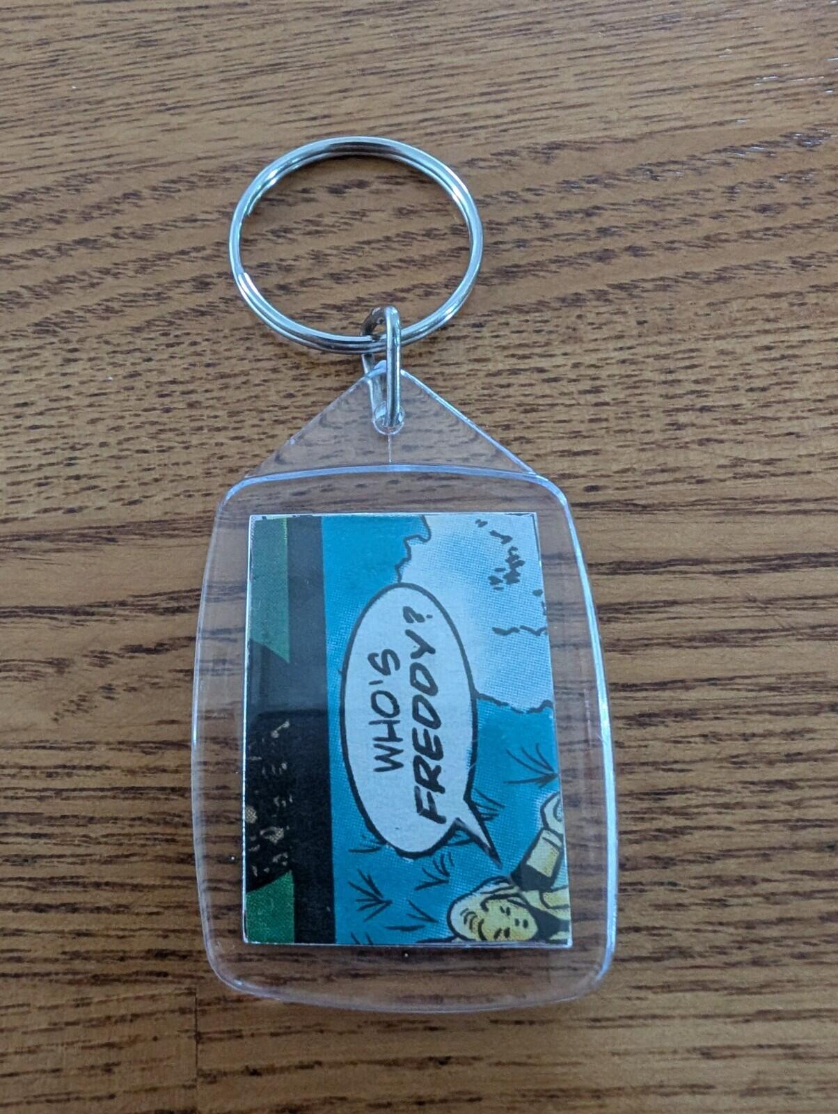 Freddy Krueger Nightmare On Elm Street Keyring, Made From Recycled Vintage Comic