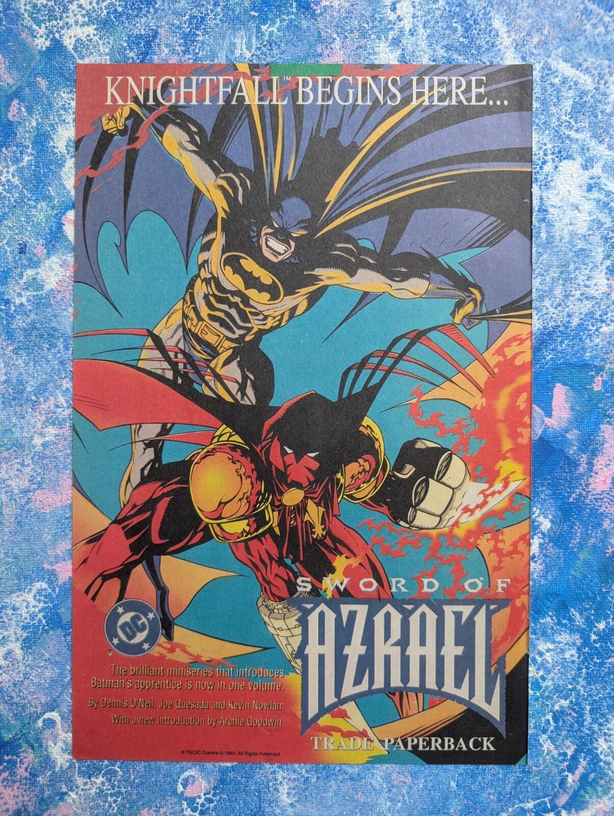 Sword of Azrael DC Comics 1993 Advertisement - Please See Details