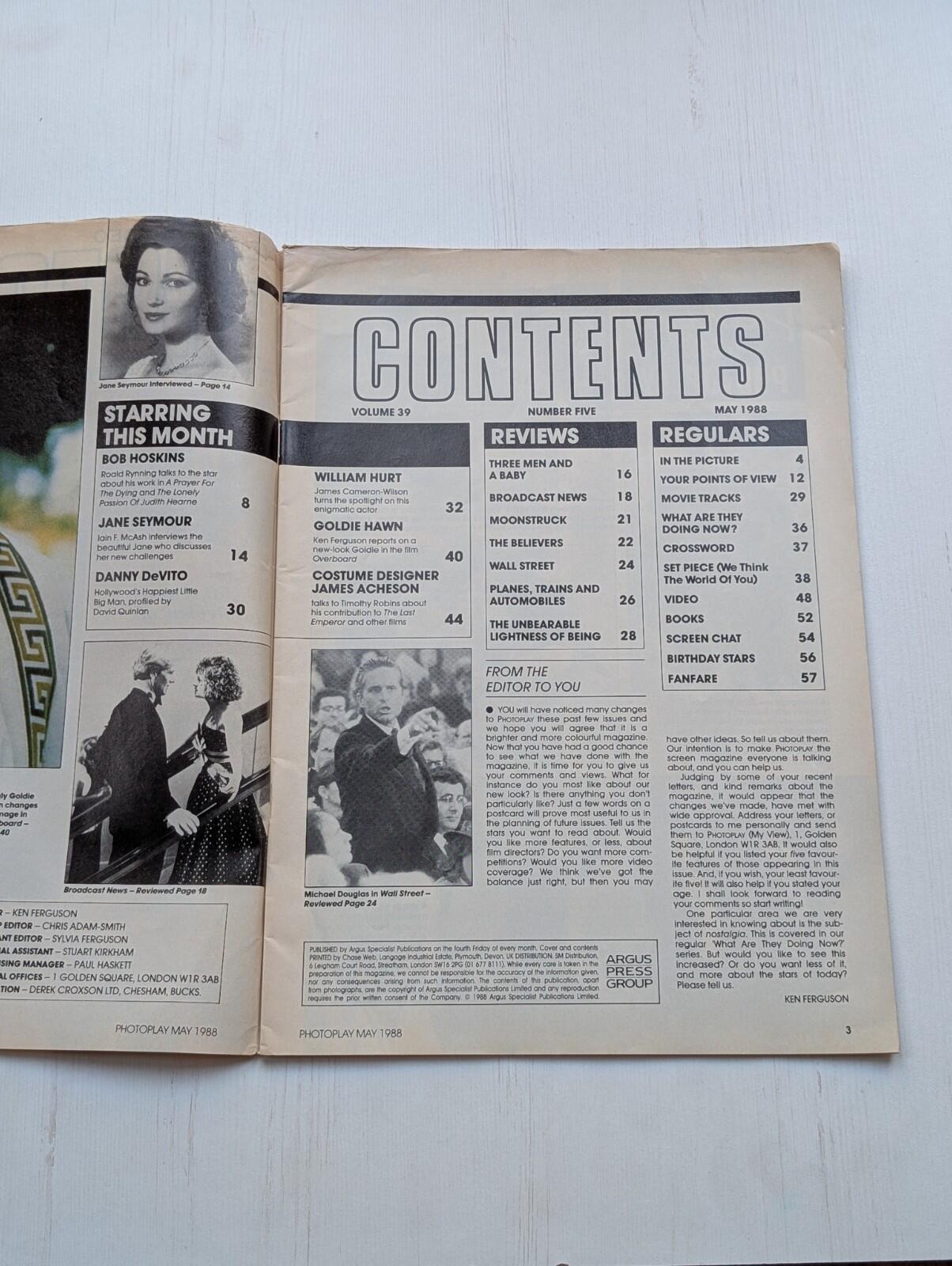 Photoplay Vol. 39 No. 5 - May 1988 - Three Men and a Baby, Full Metal Jacket